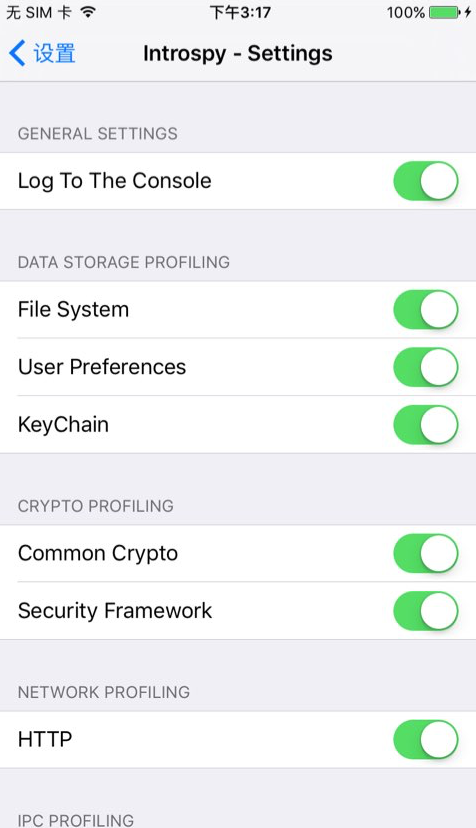 iOS-Introspy-Settings